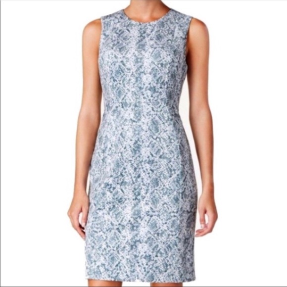 Calvin Klein Dresses & Skirts - Calvin Klein Snakeskin Sheath Dress NWT